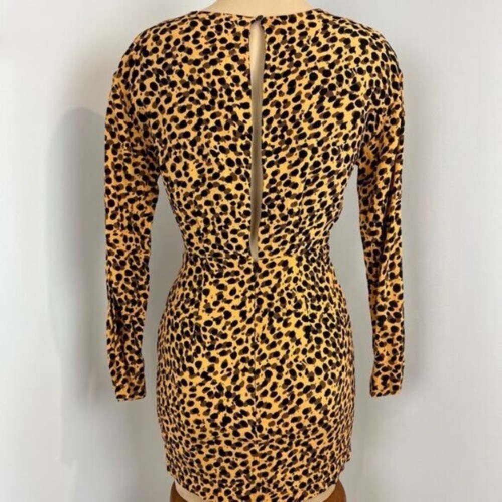 Stockholm Atelier Other Stories Womens 2 Cheetah Yellow Black Bodycon Dress - Picture 2 of 16